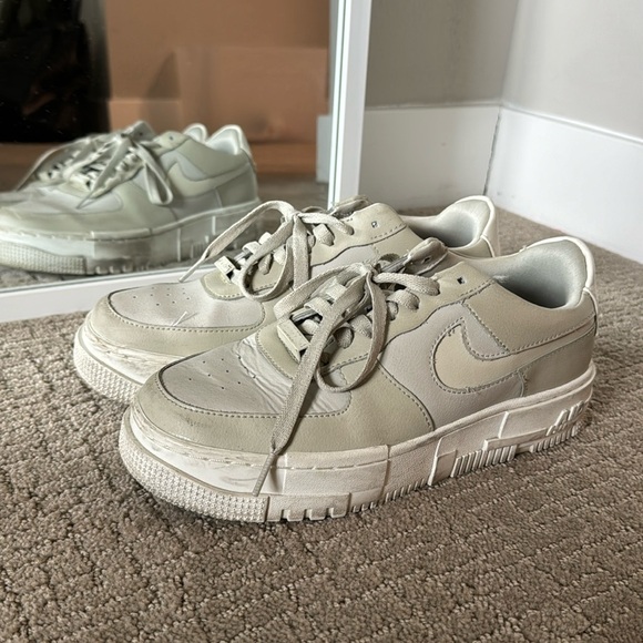 tan platform air force ones